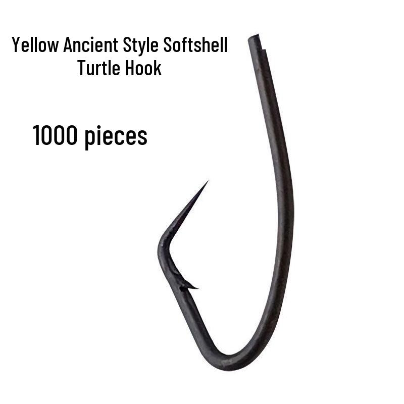 Ancient-Style Yellow Soft-Shelled Turtle Barbed Hook: Crooked Mouth, Catfish Head Design, No Handle. Size 24
Ancient-Style Yellow Soft-Shelled Turtle Barbed Hook: Crooked Mouth, Catfish Head Design, No Handle. Size 24