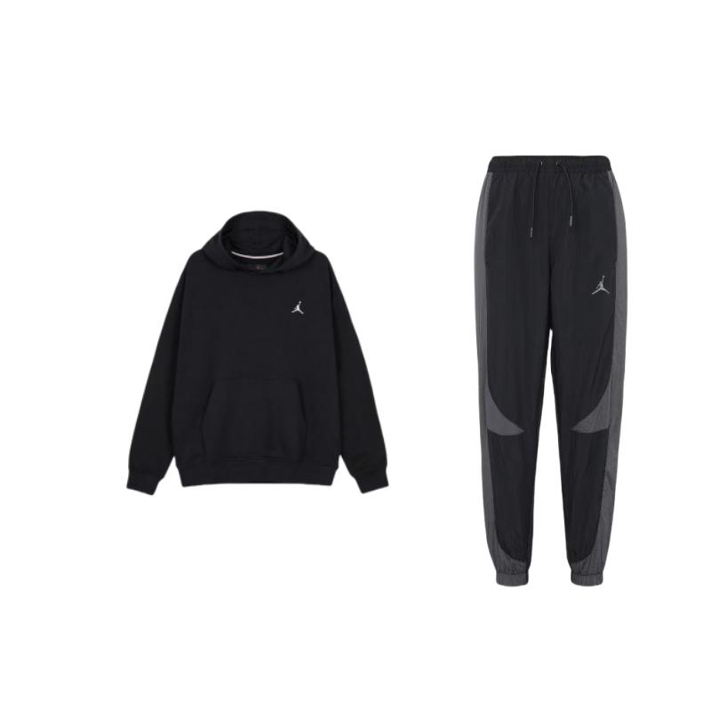 Jordan Minimalist Brand Logo Fleece Hoodie With Drawstring Woven Long Pants Casual Sports Set Men sets Black DX9374-011+FJ7775-010 M
Jordan Minimalist Brand Logo Fleece Hoodie With Drawstring Woven Long Pants Casual Sports Set Men sets Black DX9374-011+FJ7775-010 M