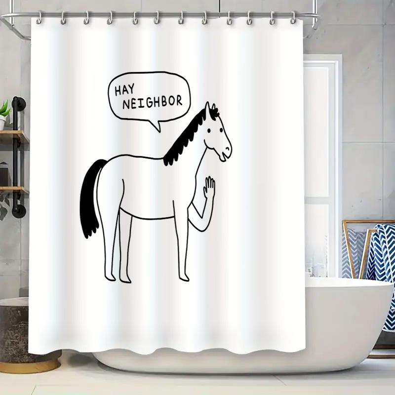 Funny Horse Shower Curtain Farmhouse Bathroom Decor Wild Equine Stallion Western Rustic Shower Liner Vintage Animal Lover Gift W60H190(CM)-1 Pcs
Funny Horse Shower Curtain Farmhouse Bathroom Decor Wild Equine Stallion Western Rustic Shower Liner Vintage Animal Lover Gift W60H190(CM)-1 Pcs