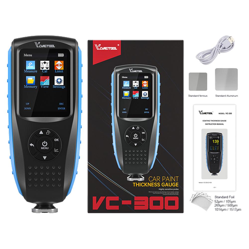 VDIAGTOOL VC300 Автомобильный толщиномер с цифровой ЖК-подсветкой Тестер автомобильной краски Толщиномер покрытия Fe/nFe 0,1 мкм/0-1300
VDIAGTOOL VC300 Автомобильный толщиномер с цифровой ЖК-подсветкой Тестер автомобильной краски Толщиномер покрытия Fe/nFe 0,1 мкм/0-1300