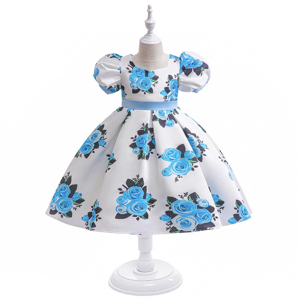 Children s Rose Print Puff Sleeve Bow Princess Dress for Formal Events 110 cm небо синє кольору
Children s Rose Print Puff Sleeve Bow Princess Dress for Formal Events 110 cm небо синє кольору