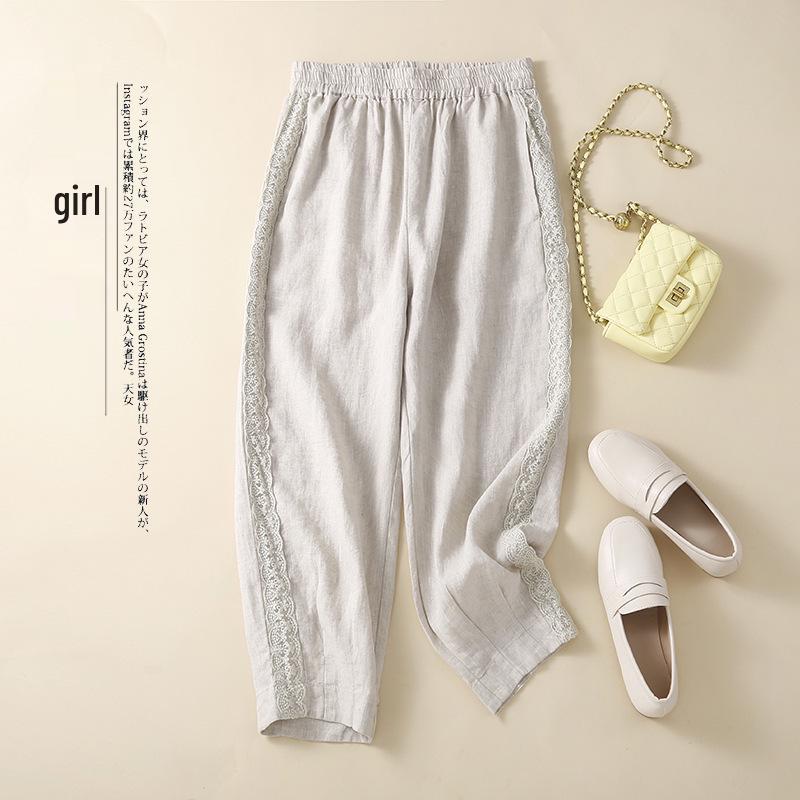 Artistic Retro Cotton-Linen Tapered Harem Pants for Women - Summer Style 2XL Лляний
Artistic Retro Cotton-Linen Tapered Harem Pants for Women - Summer Style 2XL Лляний