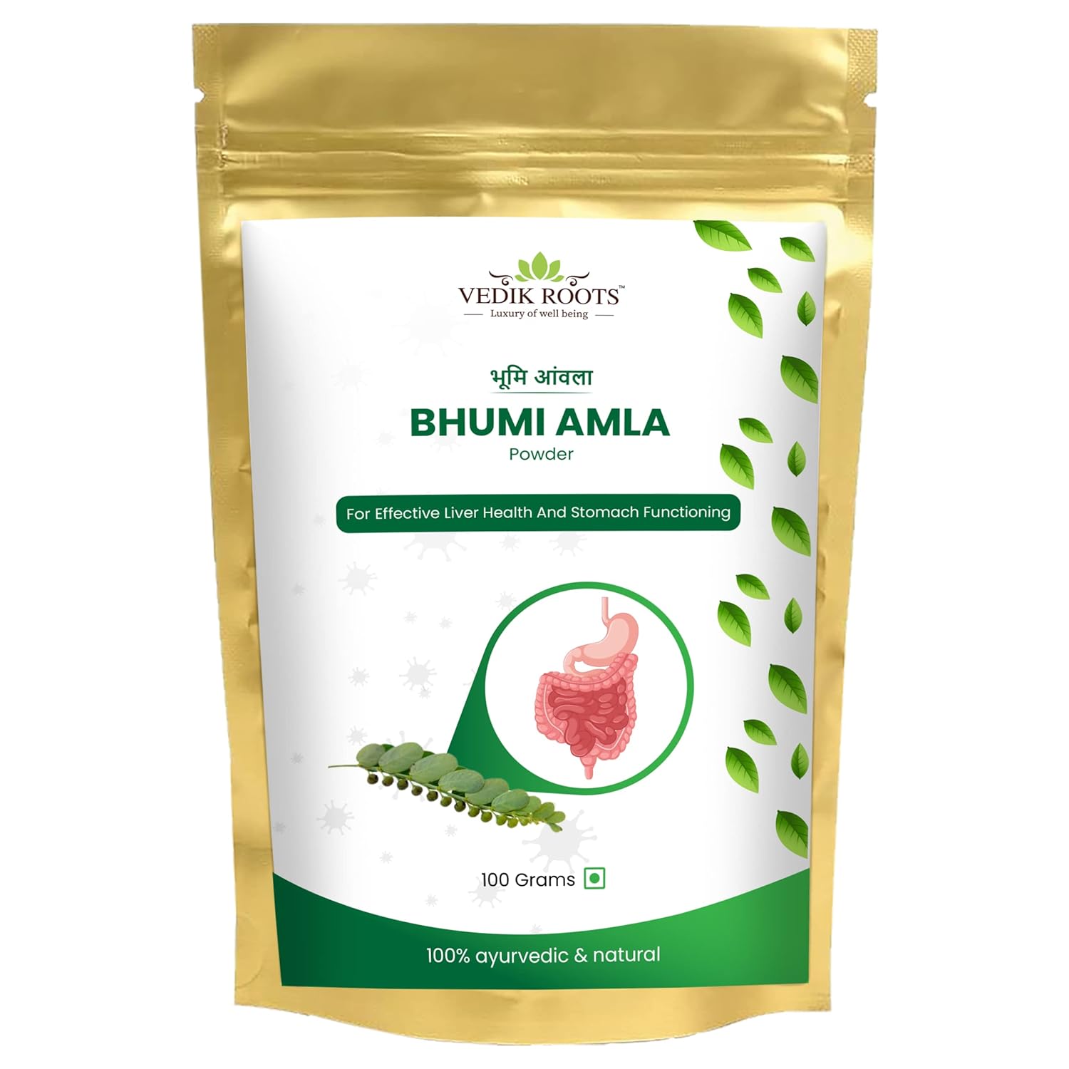 Vedikroots Bhumi Amla Powder Organic & Pure Ingredient Extract | 100gm 0.2lbs
Vedikroots Bhumi Amla Powder Organic & Pure Ingredient Extract | 100gm 0.2lbs