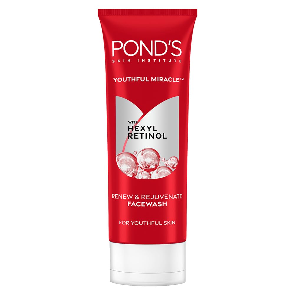POND S Youthful Miracle Hexyl Retinol, Renew & Rejuvenate Facewash 100g
POND S Youthful Miracle Hexyl Retinol, Renew & Rejuvenate Facewash 100g
