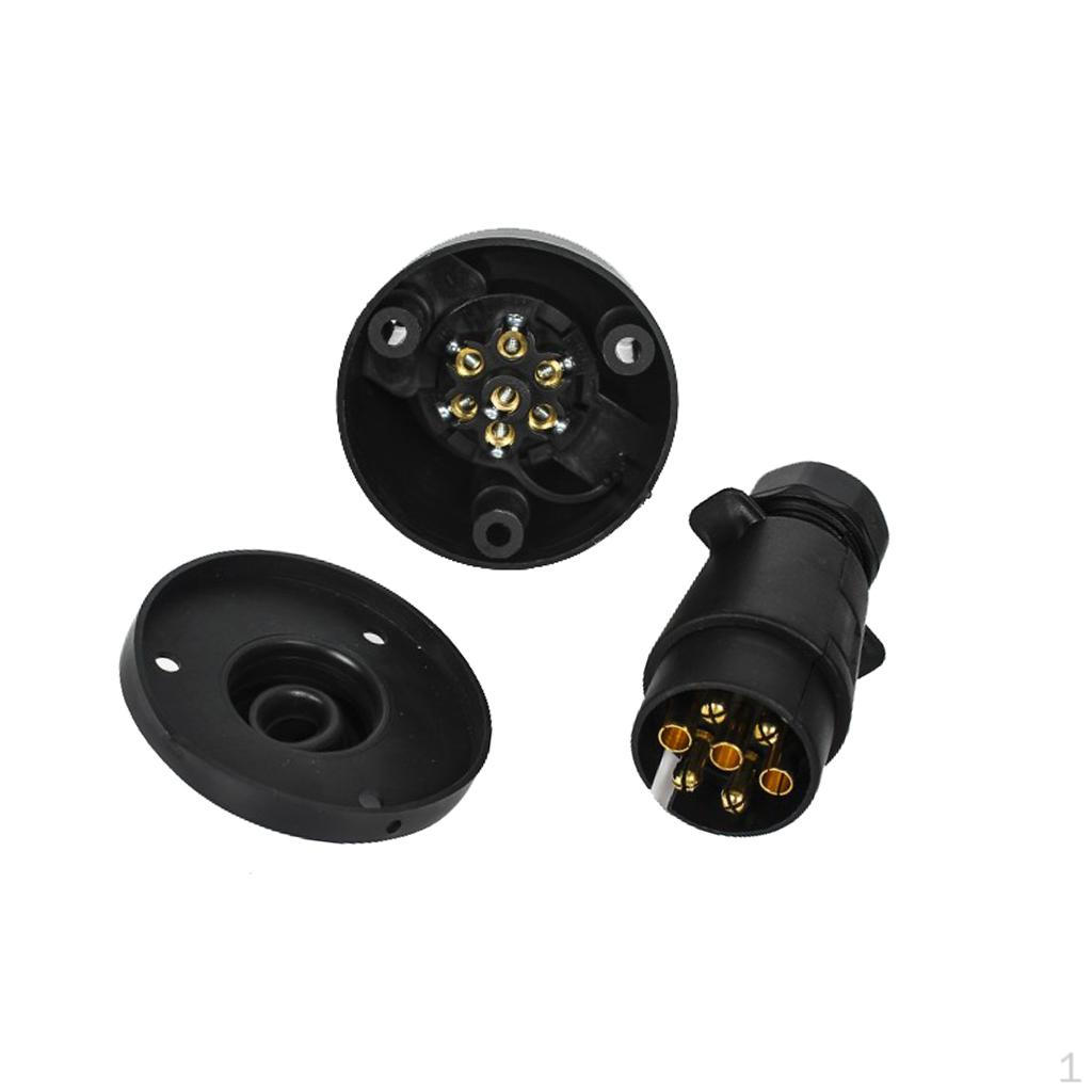 2 Pieces Tow Bar Electrics 7 pin PLASTIC Socket & Plug Trailer Lights Car Hook Up
2 Pieces Tow Bar Electrics 7 pin PLASTIC Socket & Plug Trailer Lights Car Hook Up