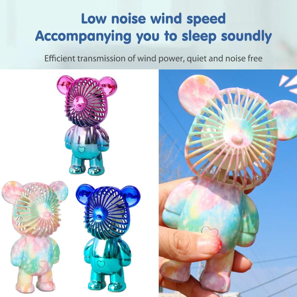 Graffiti Bear Handheld Fan USB Rechargeable Air Cooling Fan Electroplating Gradient 3-speed for Home Office Study
Graffiti Bear Handheld Fan USB Rechargeable Air Cooling Fan Electroplating Gradient 3-speed for Home Office Study