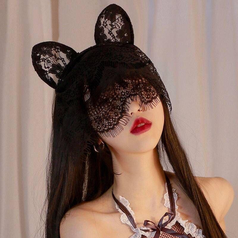 New Sexy Abstinence Lace Rabbit Ears Mask Eye Mask Face Cover Mesh Hairpin Internet celebrity Hair Accessories 2 чёрный
New Sexy Abstinence Lace Rabbit Ears Mask Eye Mask Face Cover Mesh Hairpin Internet celebrity Hair Accessories 2 чёрный
