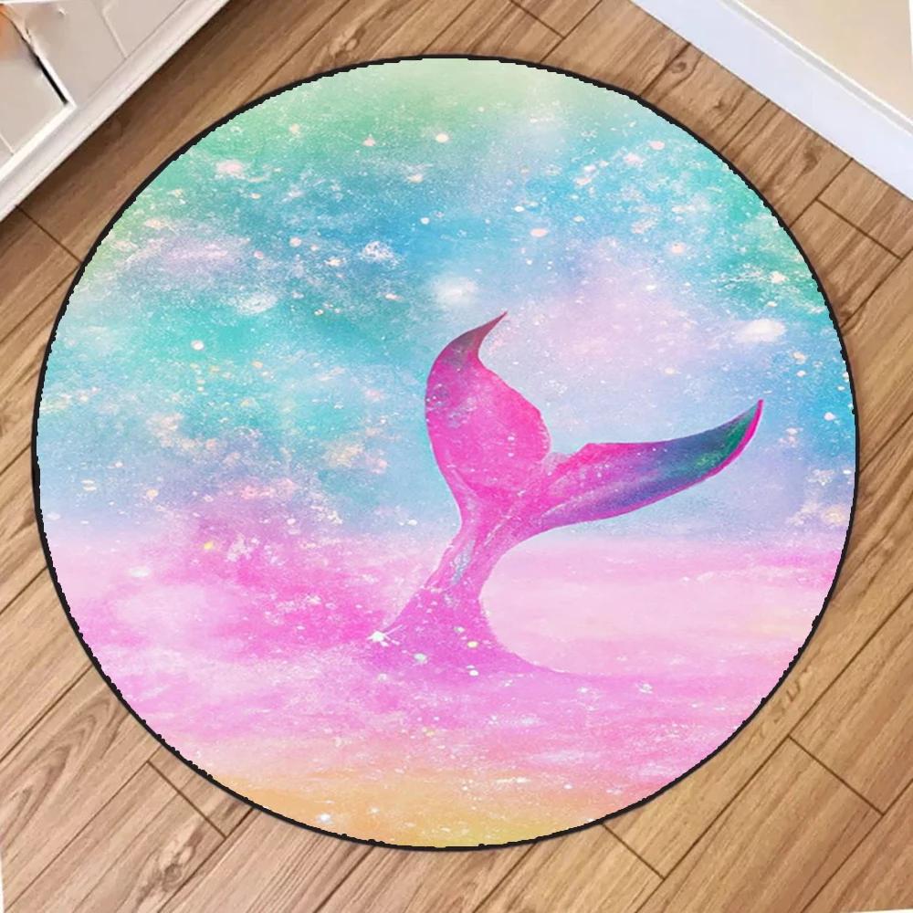 Mermaid Tail Round Rug Polyester Washable Carpet for Bedroom Cartoon Living Room Game Non-Slip Area Home Decoration Floor Mat Diameter 60cm
Mermaid Tail Round Rug Polyester Washable Carpet for Bedroom Cartoon Living Room Game Non-Slip Area Home Decoration Floor Mat Diameter 60cm
