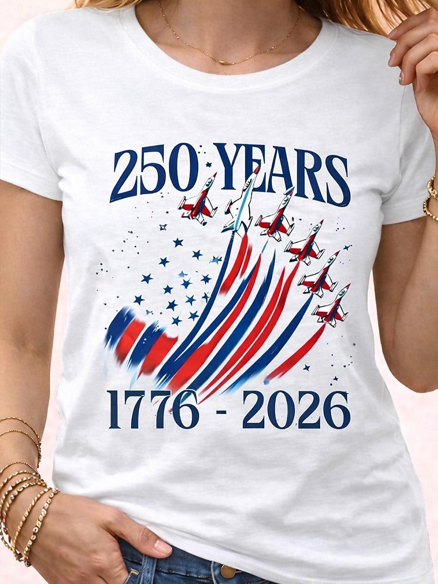 American Independence Day Women s T Shirt Print Graphic Flag Vintage Stylish Classic Short Sleeve 3XL
American Independence Day Women s T Shirt Print Graphic Flag Vintage Stylish Classic Short Sleeve 3XL