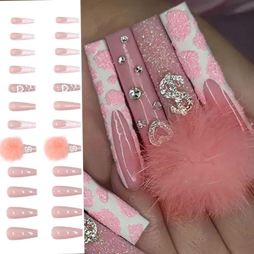 24 шт. Съемные DIY Diamond Full Cover Розовый меховой шар Балерина Длинные французские накладные ногти
24 шт. Съемные DIY Diamond Full Cover Розовый меховой шар Балерина Длинные французские накладные ногти