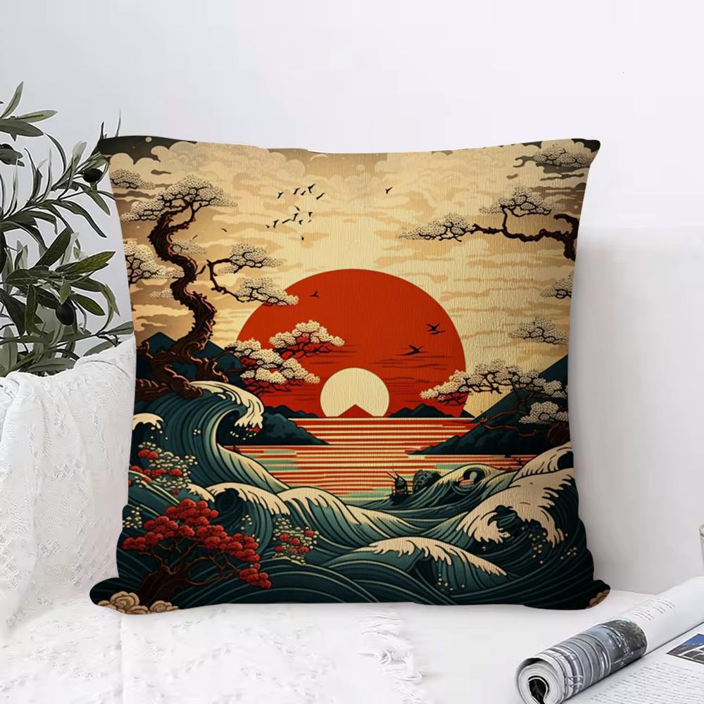 Japanese Waves Pillow Case Ultra Soft Skin Friendly Fabric Cloud Like Comfort & Concealed Zipper 12x12Inch
Japanese Waves Pillow Case Ultra Soft Skin Friendly Fabric Cloud Like Comfort & Concealed Zipper 12x12Inch