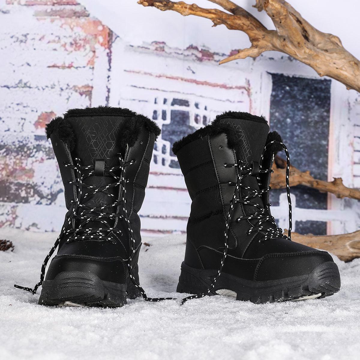 2025 Women s Cotton Snow Boots: High-Top, Lace-Up, Waterproof, Thick Sole, Perfect for Winter Hiking & Outdoor Sports. 40 чорний
2025 Women s Cotton Snow Boots: High-Top, Lace-Up, Waterproof, Thick Sole, Perfect for Winter Hiking & Outdoor Sports. 40 чорний
