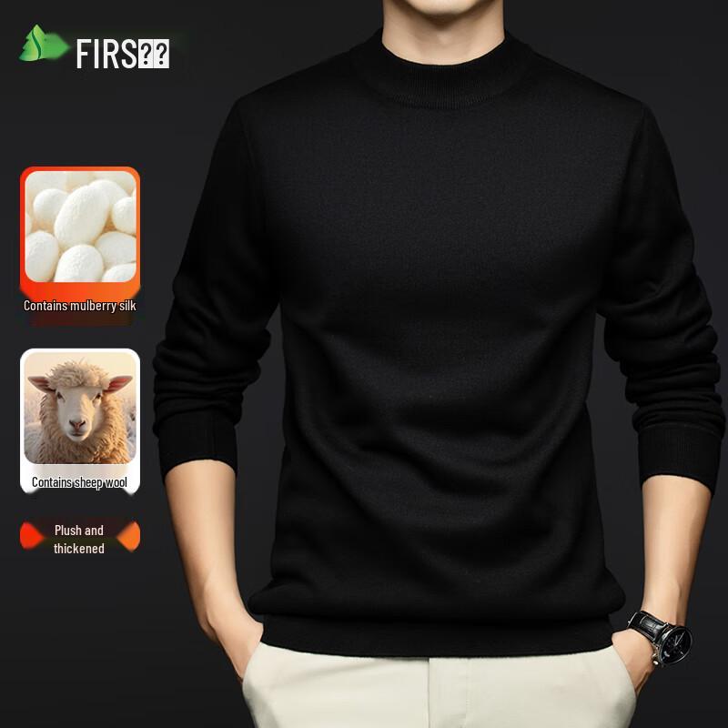 Men s Wool & Silk Blend Fleece-Lined Mock Neck Sweater L
Men s Wool & Silk Blend Fleece-Lined Mock Neck Sweater L