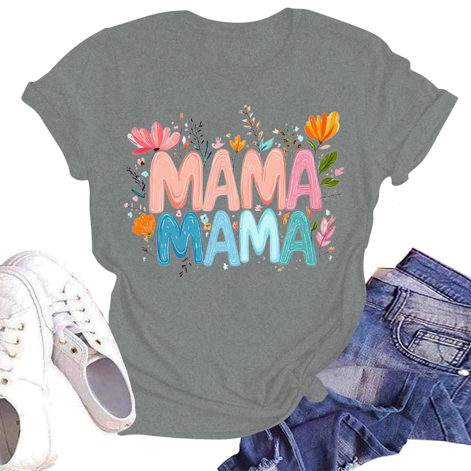 Women s Round Neck Casual Printed Short-sleeved T-shirt Top L
Women s Round Neck Casual Printed Short-sleeved T-shirt Top L