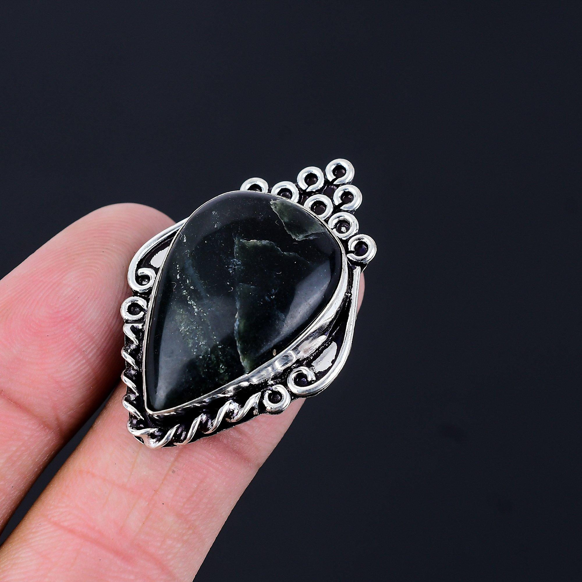 925 Sterling Silver Nepharite Gemstone Solitaire Handmade Ring Jewelry Size 8 8
925 Sterling Silver Nepharite Gemstone Solitaire Handmade Ring Jewelry Size 8 8
