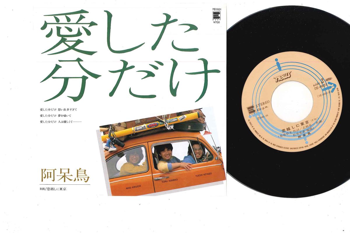7inch Record AHODORI - Aishita Bundake / Madogoshi Ni Toky 7E0021 NEWS 1983 Japan Japanese Pop/Rock Used
7inch Record AHODORI - Aishita Bundake / Madogoshi Ni Toky 7E0021 NEWS 1983 Japan Japanese Pop/Rock Used
