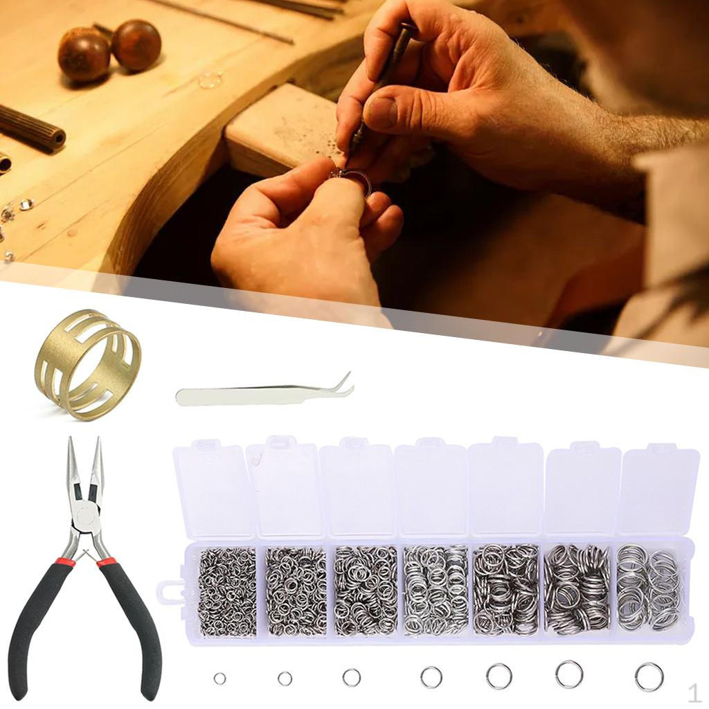 1173pcs 3-10mm Open Jump Kits for Jewelry Making Supplies with Pliers Tweezers Findings white gold
1173pcs 3-10mm Open Jump Kits for Jewelry Making Supplies with Pliers Tweezers Findings white gold