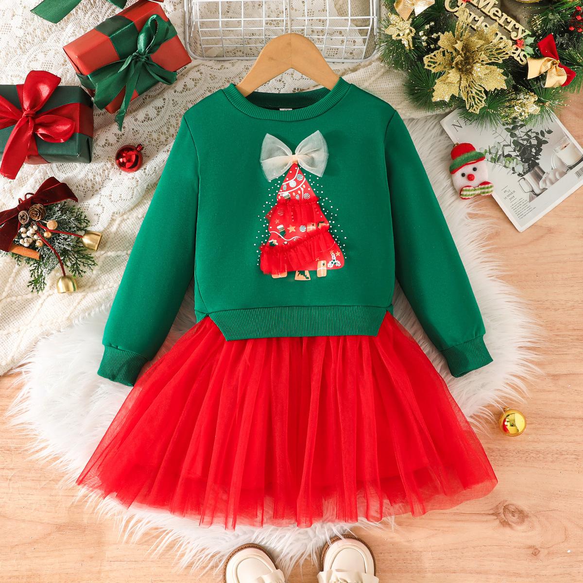 Christmas Tree Butterfly Decoration Sweatshirt with Mesh Dress 7Y червоний
Christmas Tree Butterfly Decoration Sweatshirt with Mesh Dress 7Y червоний