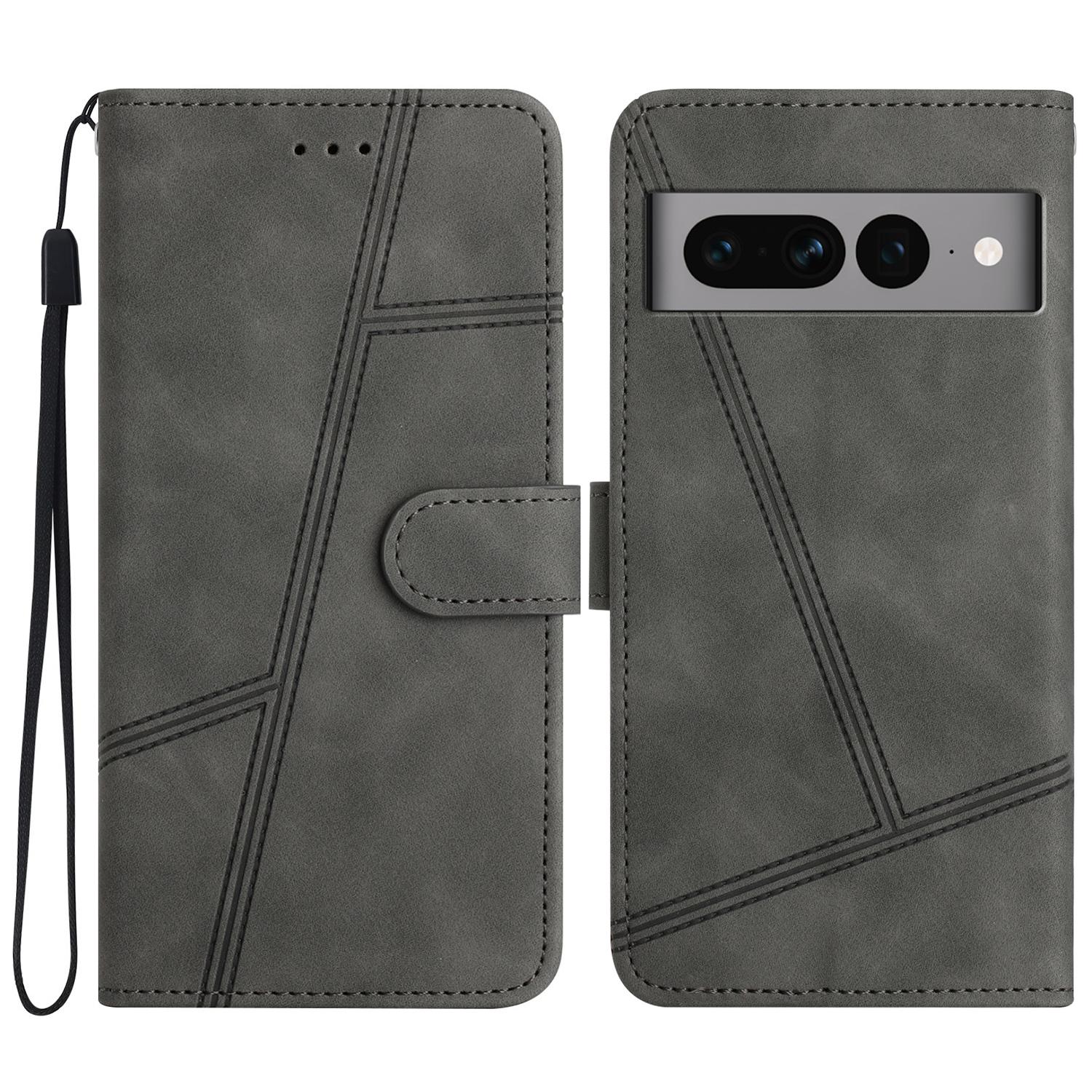 Anti-drop Cover for Google Pixel 7 Pro 5G Imprinted Line Skin-touch PU Leather Phone Shell with Wallet Stand Grey
Anti-drop Cover for Google Pixel 7 Pro 5G Imprinted Line Skin-touch PU Leather Phone Shell with Wallet Stand Grey