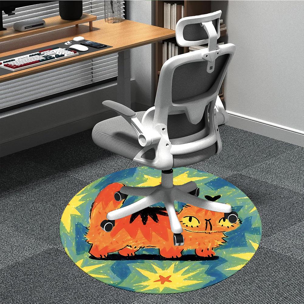 1pc Orange Cat Chair Carpet for Office, Round Non Slip Durable Large Size Office Carpet, Suitable for Office 80cm
1pc Orange Cat Chair Carpet for Office, Round Non Slip Durable Large Size Office Carpet, Suitable for Office 80cm