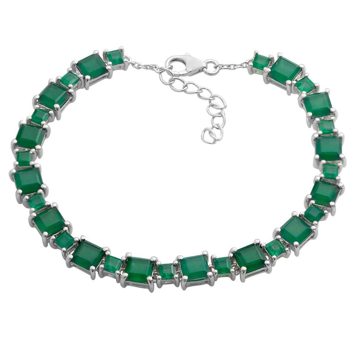 Silver bracelet with natural agate 10.506ct, item weight 9.34 g (2205654) 17-20cm смарагдовий
Silver bracelet with natural agate 10.506ct, item weight 9.34 g (2205654) 17-20cm смарагдовий