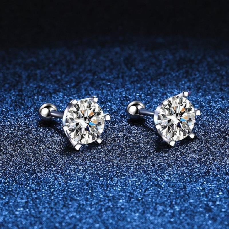 BIJOX STORY Women s Moissanite Screw Stud Earrings D Color 925 Silver 6 Prong Diamond Wedding Fine Jewelry 0.3ct(4mm) and 0.3ct
BIJOX STORY Women s Moissanite Screw Stud Earrings D Color 925 Silver 6 Prong Diamond Wedding Fine Jewelry 0.3ct(4mm) and 0.3ct