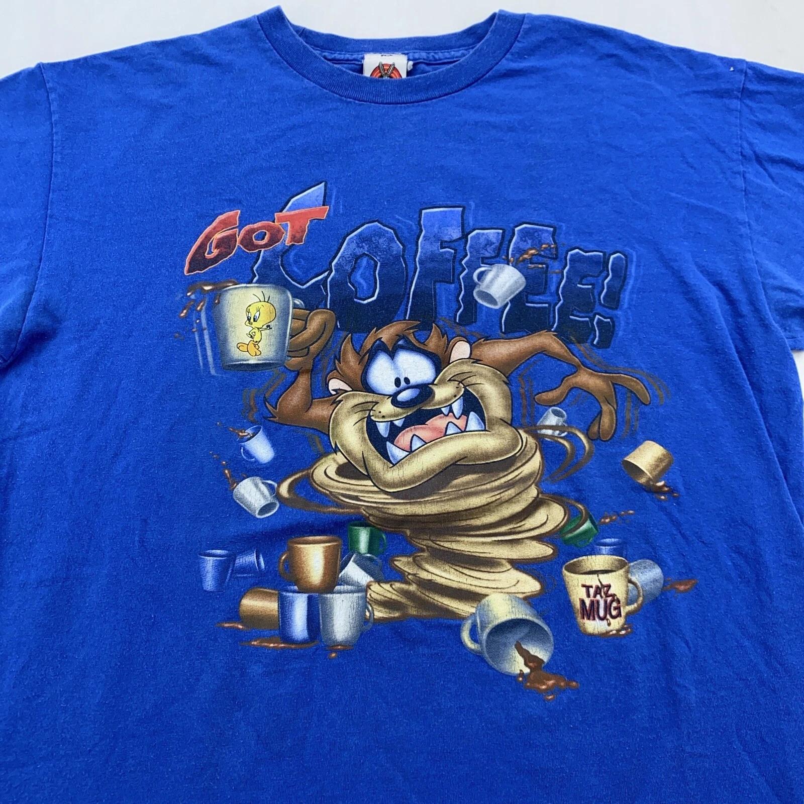 винтажная футболка 90-х TAZ GOT COFFEE РАЗМЕР M/L тасманийский дьявол looney tunes M
винтажная футболка 90-х TAZ GOT COFFEE РАЗМЕР M/L тасманийский дьявол looney tunes M
