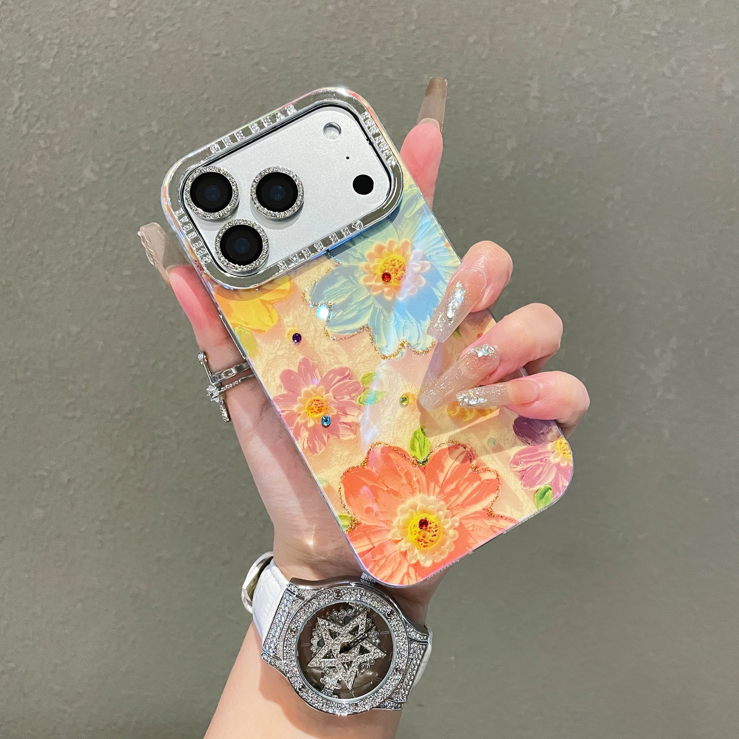 Flower Gradient Shining iPhone Case Diamond Flash Hole Design Protection Cover for iPhone 17 Air/16/15/14/13/12/11 pro Max iPhone17 Pro Max
Flower Gradient Shining iPhone Case Diamond Flash Hole Design Protection Cover for iPhone 17 Air/16/15/14/13/12/11 pro Max iPhone17 Pro Max