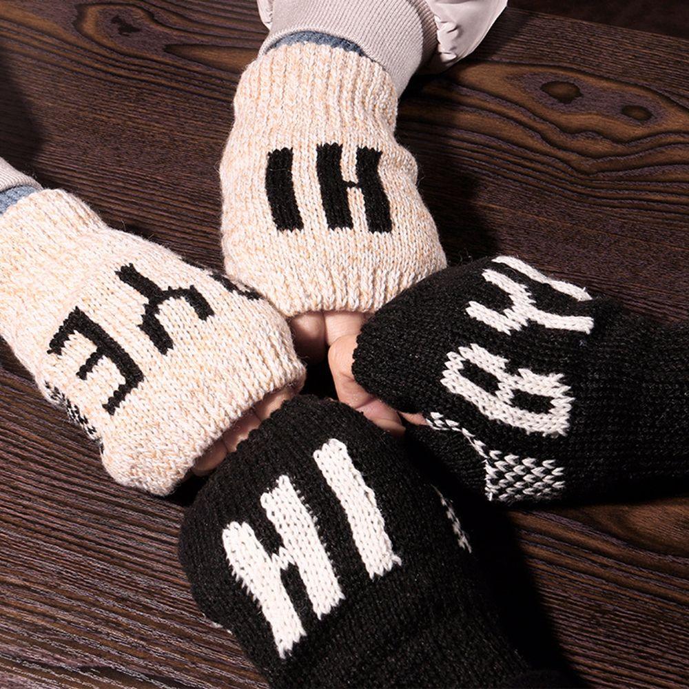 Thick Men Plus Velvet Elastic Letter Half-finger Gloves Knitted Mittens Couple Gloves Female Gloves
Thick Men Plus Velvet Elastic Letter Half-finger Gloves Knitted Mittens Couple Gloves Female Gloves
