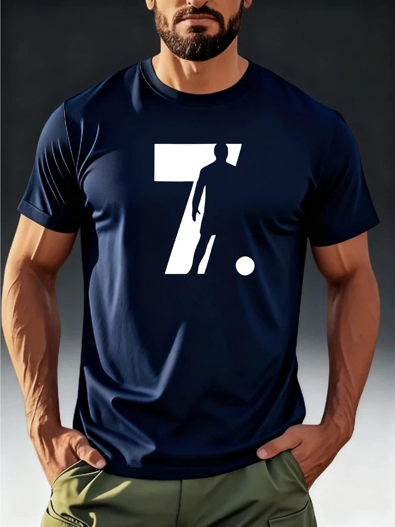 Men S Short-Sleeve T-Shirt Featuring a Silhouette Print of Football Number 7 XXXL
Men S Short-Sleeve T-Shirt Featuring a Silhouette Print of Football Number 7 XXXL