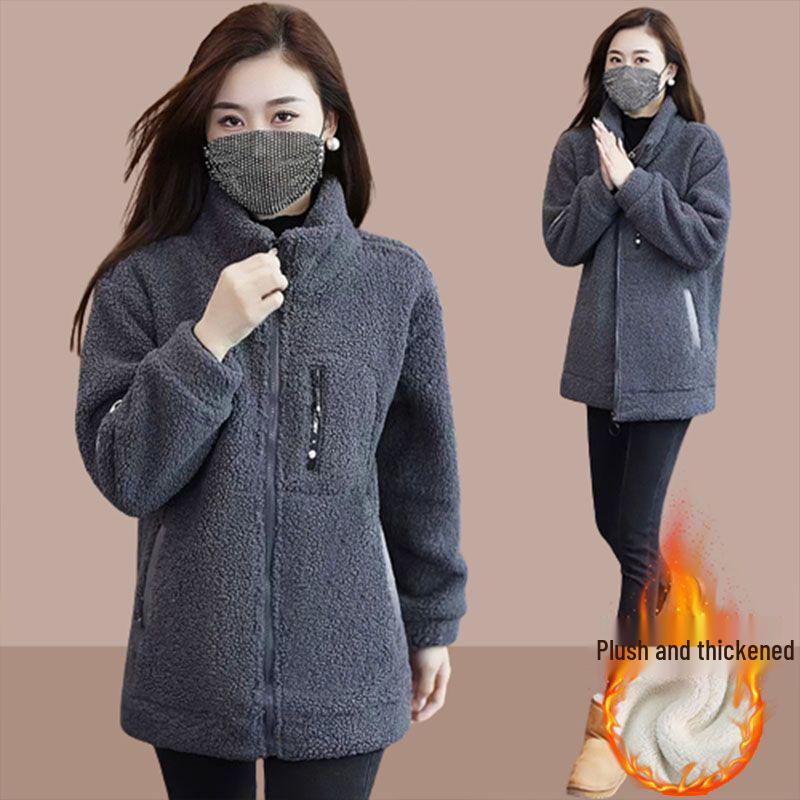 Women s Winter 2025 Stylish Plus Size Lambswool Fleece Jacket - Velvet-Lined, Thick, Loose Fit M ( 100 lbs)
Women s Winter 2025 Stylish Plus Size Lambswool Fleece Jacket - Velvet-Lined, Thick, Loose Fit M ( 100 lbs)