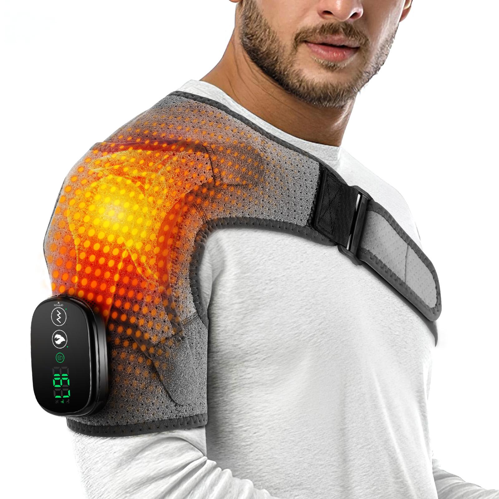 Wireless Electric Shoulder Heating Pad 3-Speed Vibration Muscle Relax Belt Thermal Massager Shoulder Support Brace Belt сірий колір
Wireless Electric Shoulder Heating Pad 3-Speed Vibration Muscle Relax Belt Thermal Massager Shoulder Support Brace Belt сірий колір