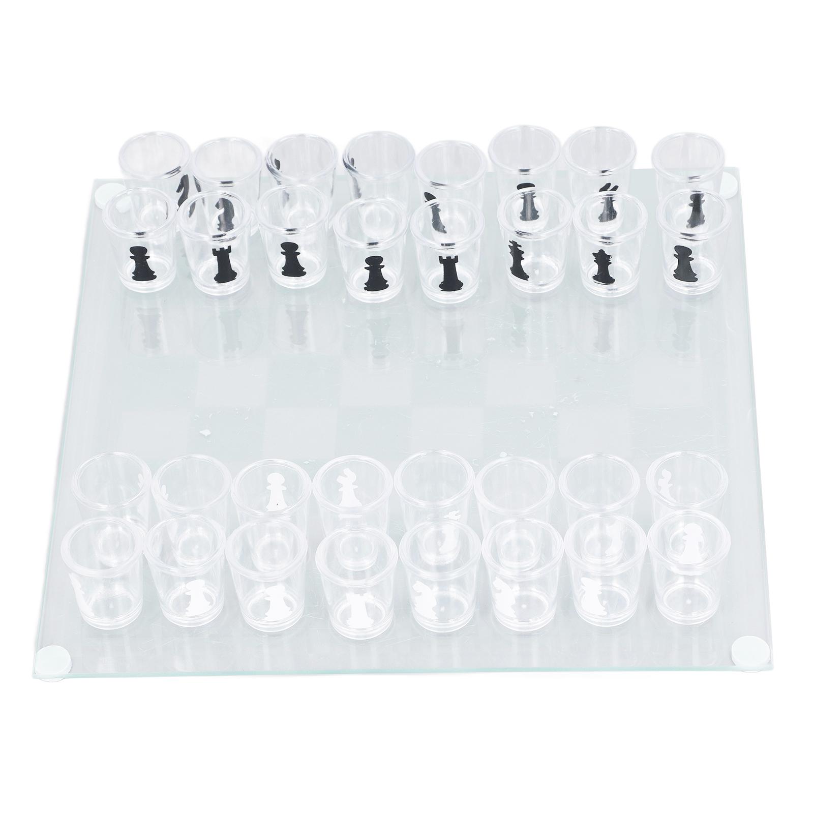 Shot Glass Chess Set Drinking Game Set Chess Board with Shot Glass Chess Pieces 22.5x22.5cm
Shot Glass Chess Set Drinking Game Set Chess Board with Shot Glass Chess Pieces 22.5x22.5cm