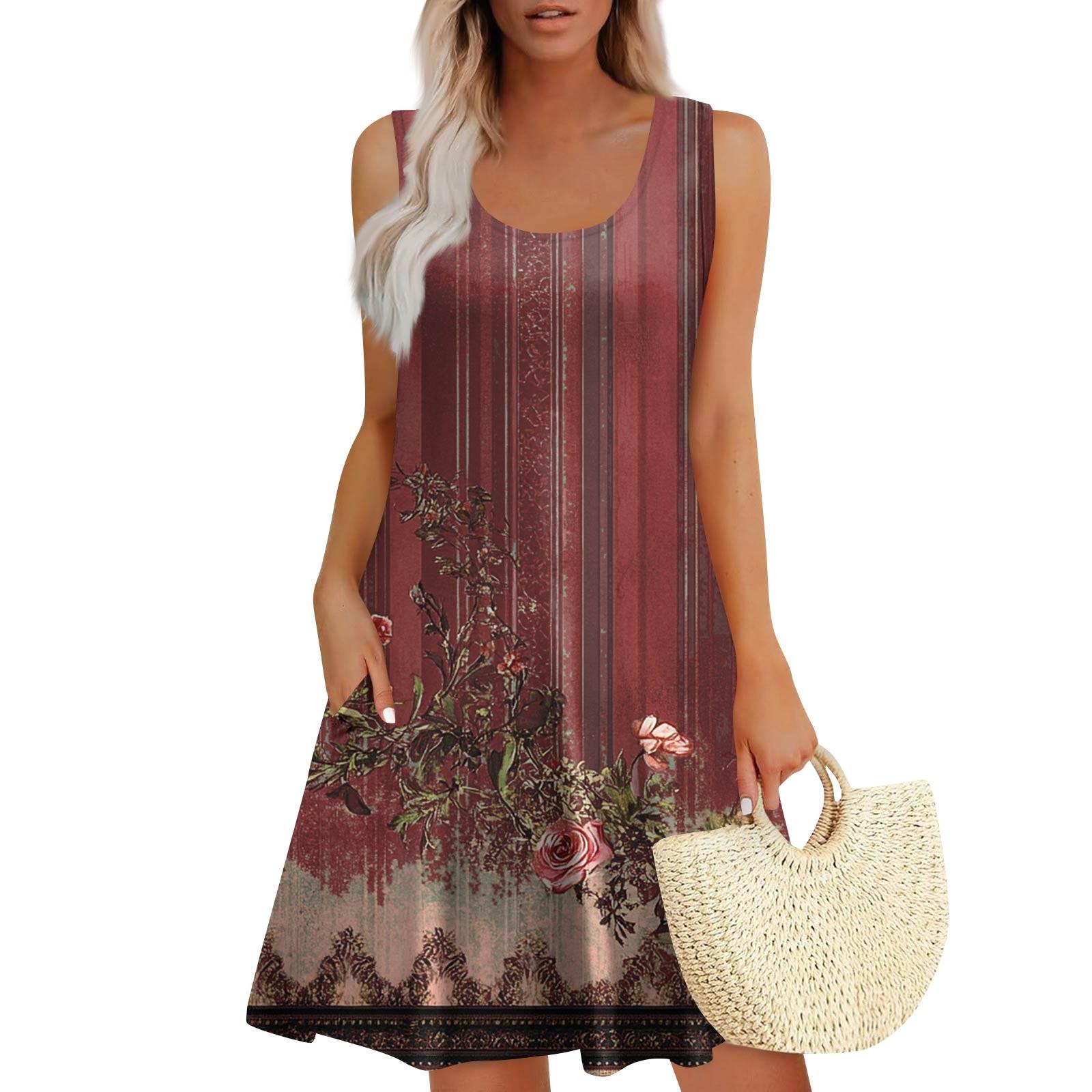 Women s Summer Casual Square Neck Floral Print Sleeveless Dress With Pockets XL
Women s Summer Casual Square Neck Floral Print Sleeveless Dress With Pockets XL