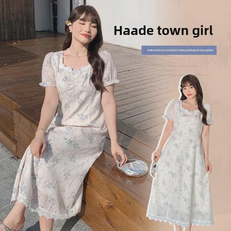 Floral Lace Square Collar Bubble Sleeve Slim Summer Dress for Plus Size Women 5XL (200-220 jin)
Floral Lace Square Collar Bubble Sleeve Slim Summer Dress for Plus Size Women 5XL (200-220 jin)