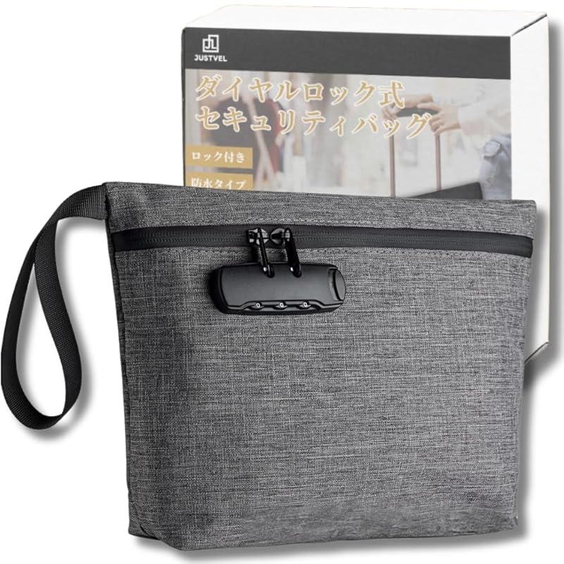JUSTVEL pouch with lock security pouch For theft and crime prevention measures collection bag security bag Valuables case passbook holder dial type
JUSTVEL pouch with lock security pouch For theft and crime prevention measures collection bag security bag Valuables case passbook holder dial type