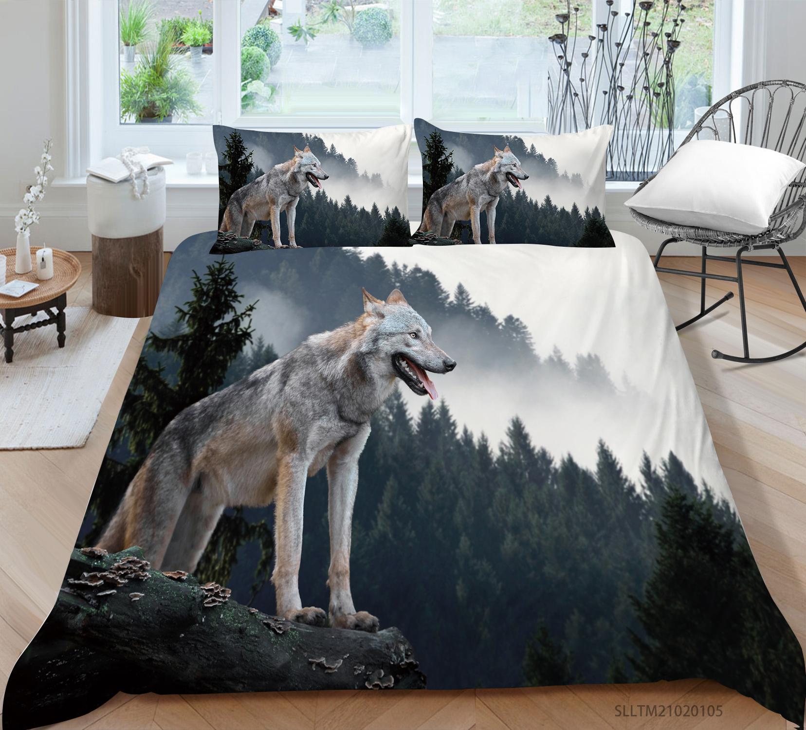 3D Wolf Pattern Bedding Single Double Bed Full Size Animal Print Pillowcase and Quilt Cover Microfiber Washable Home Decoration AU Single 140x210cm
3D Wolf Pattern Bedding Single Double Bed Full Size Animal Print Pillowcase and Quilt Cover Microfiber Washable Home Decoration AU Single 140x210cm