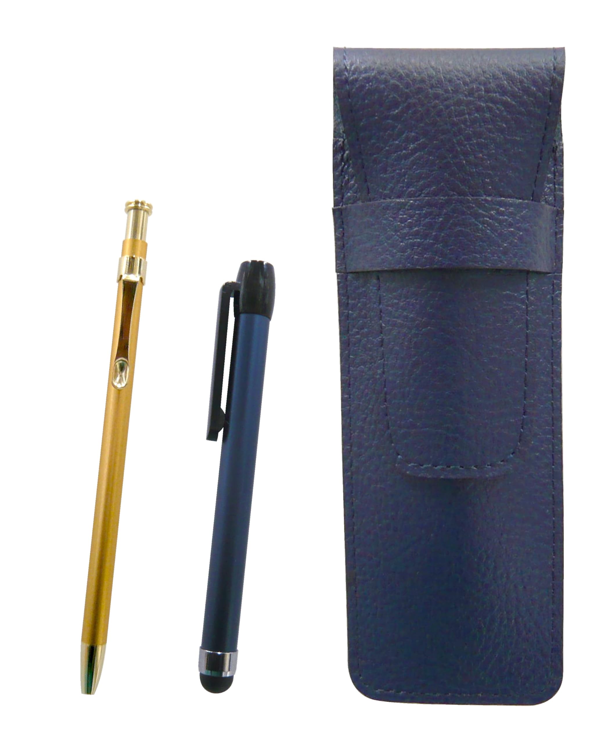 Grained leather pencil case blue metal touch rod blue and slim 60 ballpoint pen gold set SASL-ALL-SV60KBP
Grained leather pencil case blue metal touch rod blue and slim 60 ballpoint pen gold set SASL-ALL-SV60KBP