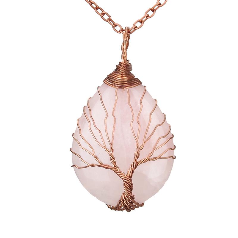 Direct Sales Copper Wire Winding Tree Of Life Water Drop Natural Gemstone Necklace Necklace N517 Pendant
Direct Sales Copper Wire Winding Tree Of Life Water Drop Natural Gemstone Necklace Necklace N517 Pendant