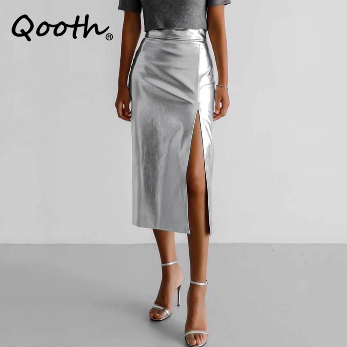 Qooth женская облегающая юбка-карандаш из искусственной кожи, индивидуальная сексуальная юбка на бедрах с разрезом и завязками QT2286
Qooth женская облегающая юбка-карандаш из искусственной кожи, индивидуальная сексуальная юбка на бедрах с разрезом и завязками QT2286