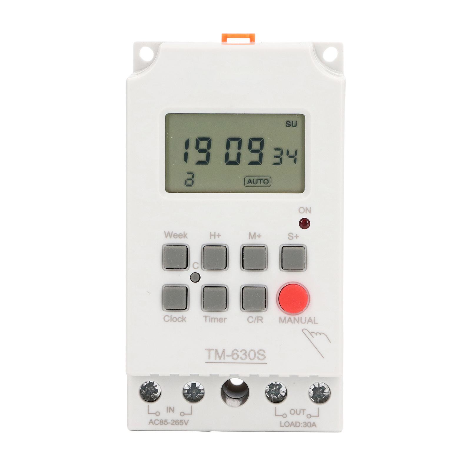 Second Setting Digital Timer Switch ABS 7 Day Programmable Memory Backup Timing Switch AC85265V
Second Setting Digital Timer Switch ABS 7 Day Programmable Memory Backup Timing Switch AC85265V