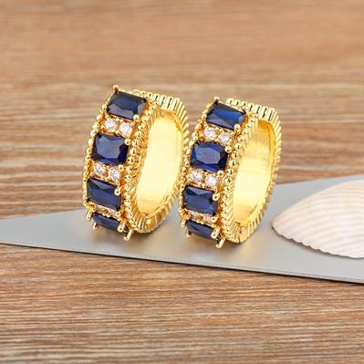 Nidin Light Luxury Cubic Zirconia Gold Plated Shiny Zircon Hoop Earrings 6 Colors For Women Circle Crystal Party Jewelry Gift темно-синий
Nidin Light Luxury Cubic Zirconia Gold Plated Shiny Zircon Hoop Earrings 6 Colors For Women Circle Crystal Party Jewelry Gift темно-синий