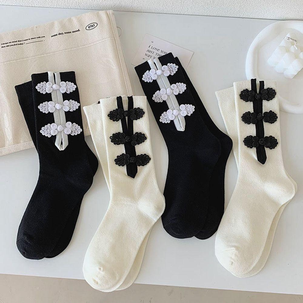 and Winter Female Chinese Style Lace Tube Socks Cheongsam Buckle Socks Cotton Hosiery Women Socks B
and Winter Female Chinese Style Lace Tube Socks Cheongsam Buckle Socks Cotton Hosiery Women Socks B