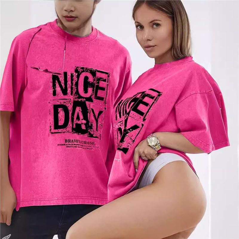 Trendy Pure Cotton Women s Oversized Washed Short Sleeve Round Neck Letter T-Shirt Small
Trendy Pure Cotton Women s Oversized Washed Short Sleeve Round Neck Letter T-Shirt Small
