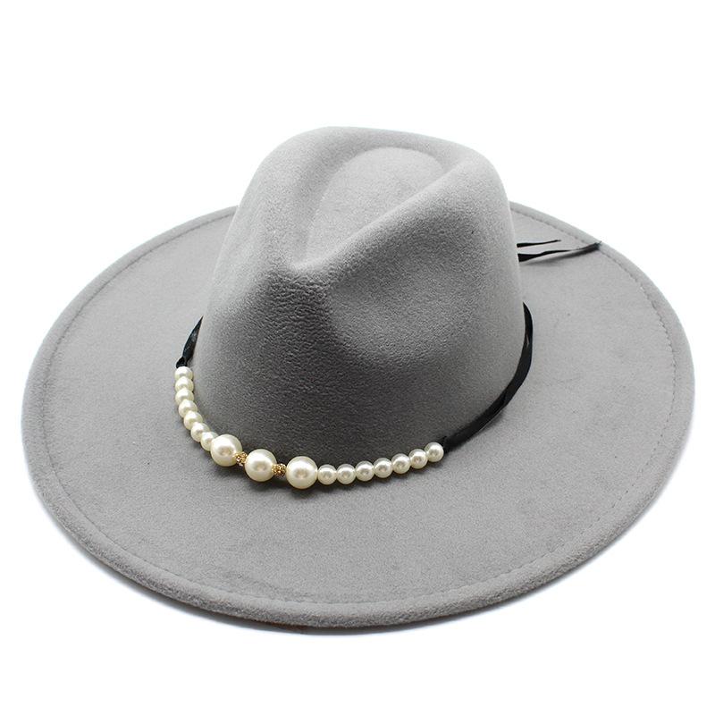 British Style Hat 9.5Cm Large Edge Woolen Top Hat Men S And Women S Warm Pearl Jazz Hat adult 57-59cm світло-сірого кольору
British Style Hat 9.5Cm Large Edge Woolen Top Hat Men S And Women S Warm Pearl Jazz Hat adult 57-59cm світло-сірого кольору