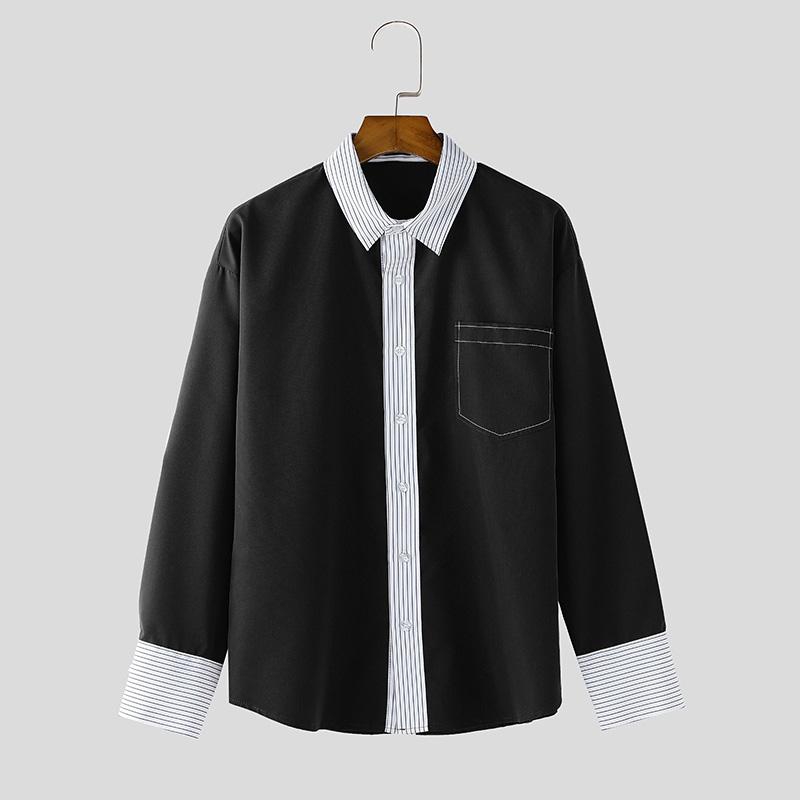 INCERUN Men Spring Lapel Neck Long Sleeve Stitching Striped Casual Buttons Shirts 5XL чёрный
INCERUN Men Spring Lapel Neck Long Sleeve Stitching Striped Casual Buttons Shirts 5XL чёрный