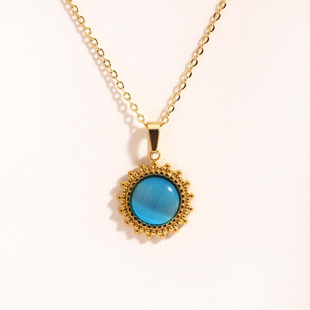 Vintage Natural Stone Stainless Steel Blue Opal Pendant Necklace For Women Gold Color Sweater Chain Jewelry Accessories Gift
Vintage Natural Stone Stainless Steel Blue Opal Pendant Necklace For Women Gold Color Sweater Chain Jewelry Accessories Gift