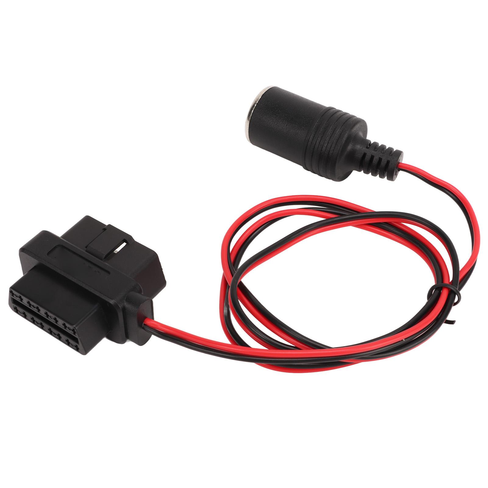 OBD2 Cigarette Lighter Socket Adapter 16Pin T Head Female Connector Power Cord for Cars with OBD
OBD2 Cigarette Lighter Socket Adapter 16Pin T Head Female Connector Power Cord for Cars with OBD