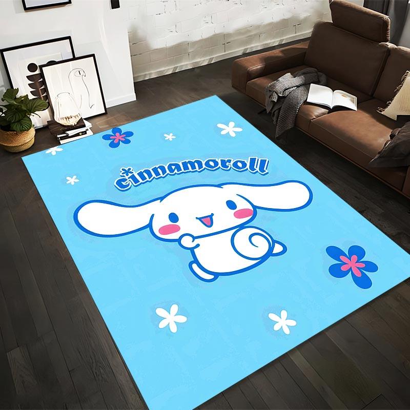 Cute Blue Cartoon Carpet with Cinnamoroll Print and White Floral Design Suitable for use as an anti-slip1 for1room and bedroom sofas 40x60cm( 15x23in )
Cute Blue Cartoon Carpet with Cinnamoroll Print and White Floral Design Suitable for use as an anti-slip1 for1room and bedroom sofas 40x60cm( 15x23in )