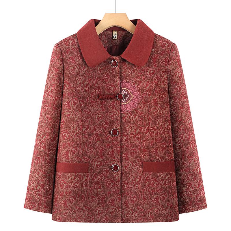 Stylish Spring Embroidered Lapel Jacket for Middle-Aged and Elderly Women XL красный
Stylish Spring Embroidered Lapel Jacket for Middle-Aged and Elderly Women XL красный